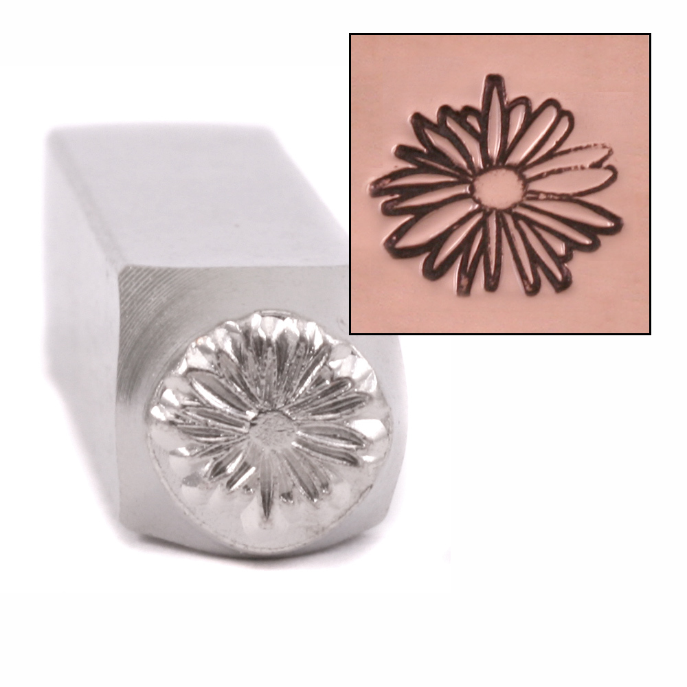 Metal Stamping Tools ImpressArt Echinacea Flower Metal Design Stamp 9.5mm